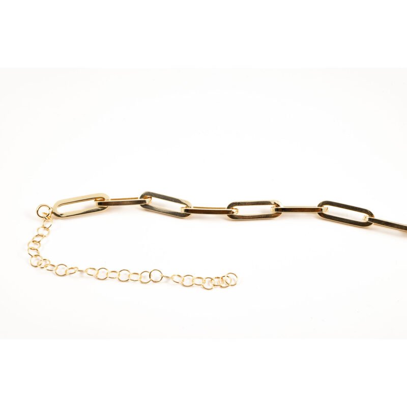 Yellow Gold Paper Clip Chain extension