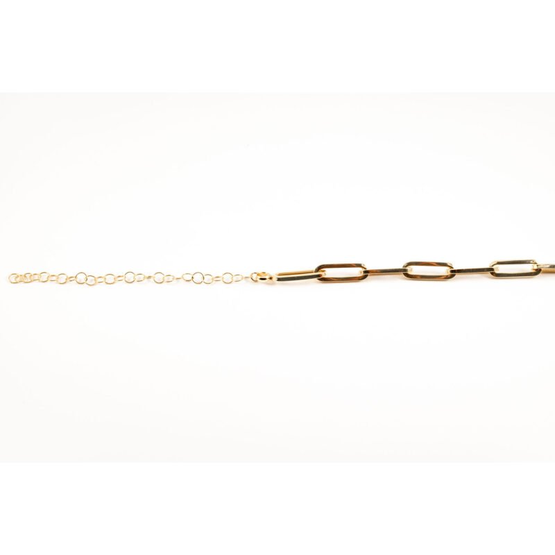 Yellow Gold Paper Clip Chain extension - Image 2